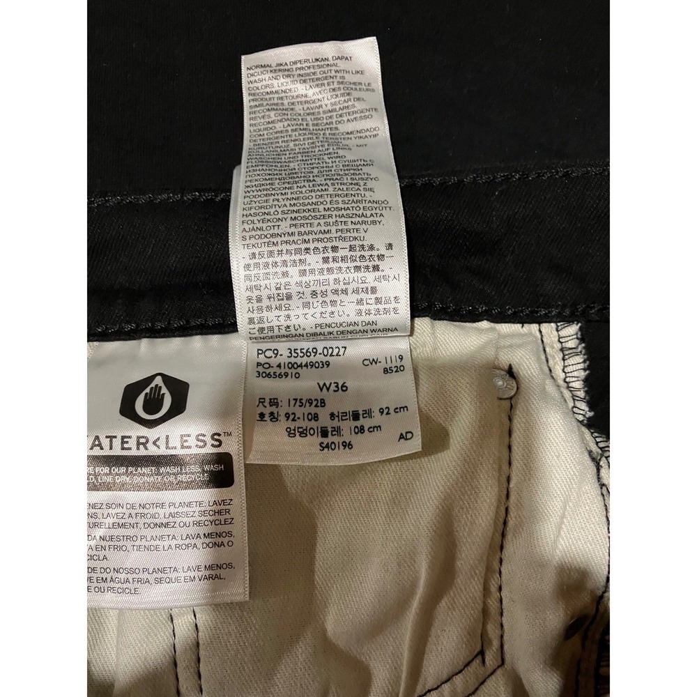 Levis 559 Denim Shorts Men 36 Black Jorts Grunge Street Gorpcore y2k Skater - Picture 3 of 14